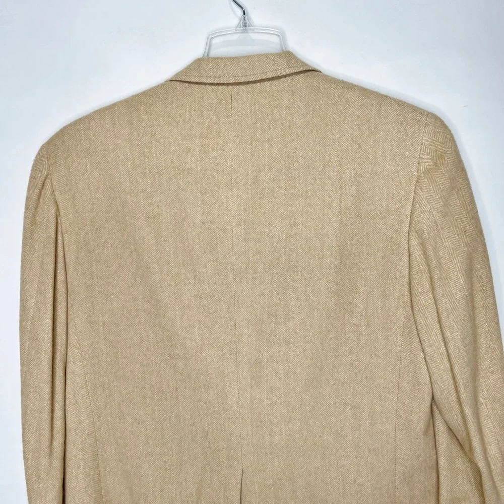 JOS A BANK Men’s Blazer sz 42R Jacket 100% CASHMERE Camel Brown Sport Coat Class